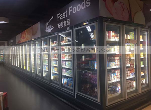 达州超市冷藏玻璃展示立柜