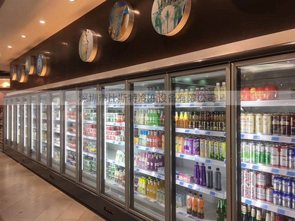 达州超市冷藏玻璃展示立柜