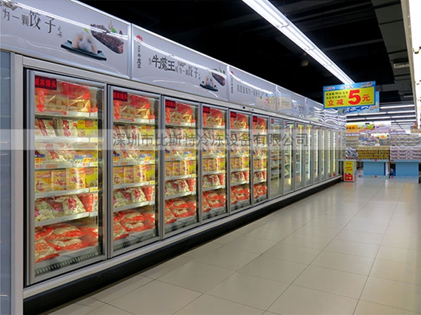 达州超市冷冻玻璃展示立柜
